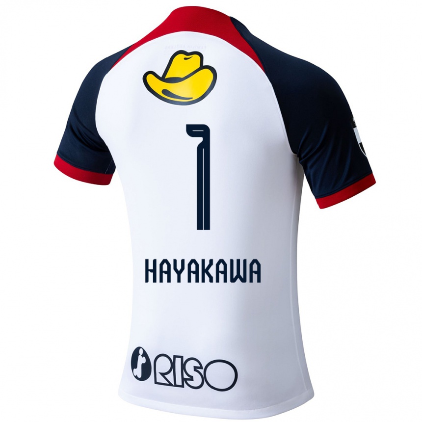 Niño Fútbol Camiseta Tomoki Hayakawa #1 Blanco Azul Rojo 2ª Equipación 2024/25 México