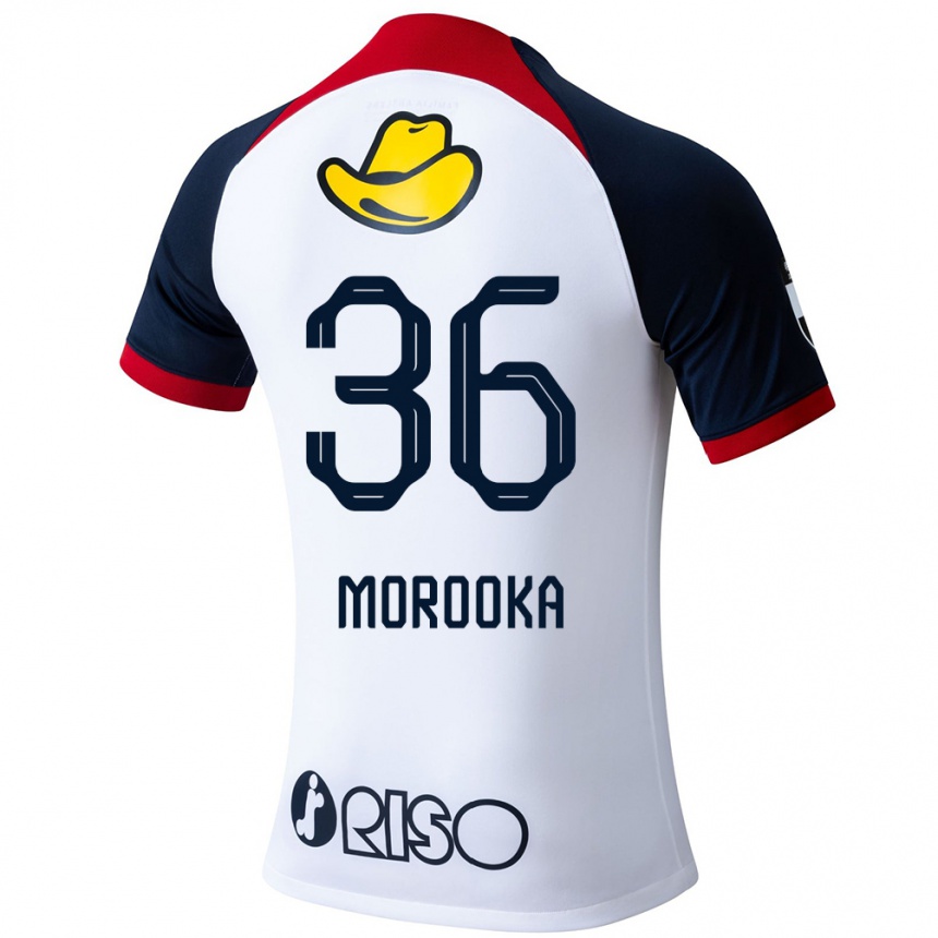 Niño Fútbol Camiseta Shu Morooka #36 Blanco Azul Rojo 2ª Equipación 2024/25 México