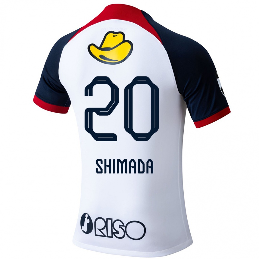 Niño Fútbol Camiseta Victor Shimada #20 Blanco Azul Rojo 2ª Equipación 2024/25 México