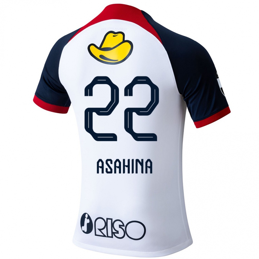 Niño Fútbol Camiseta Towa Asahina #22 Blanco Azul Rojo 2ª Equipación 2024/25 México