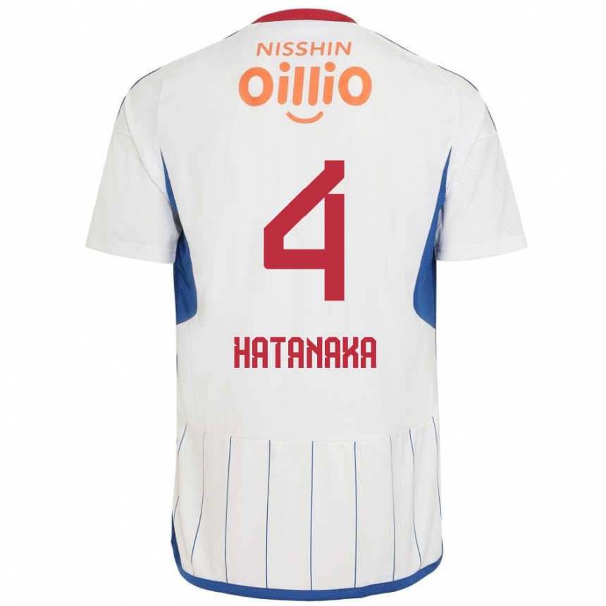 Niño Fútbol Camiseta Shinnosuke Hatanaka #4 Blanco Azul Rojo 2ª Equipación 2024/25 México