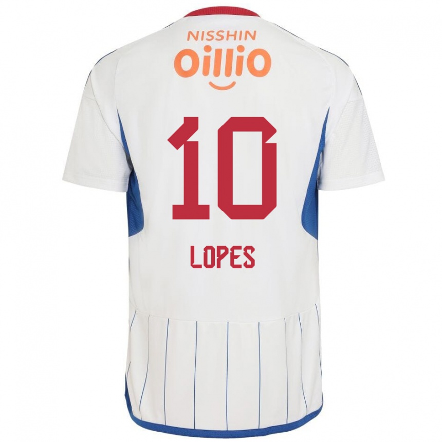 Niño Fútbol Camiseta Anderson Lopes #10 Blanco Azul Rojo 2ª Equipación 2024/25 México