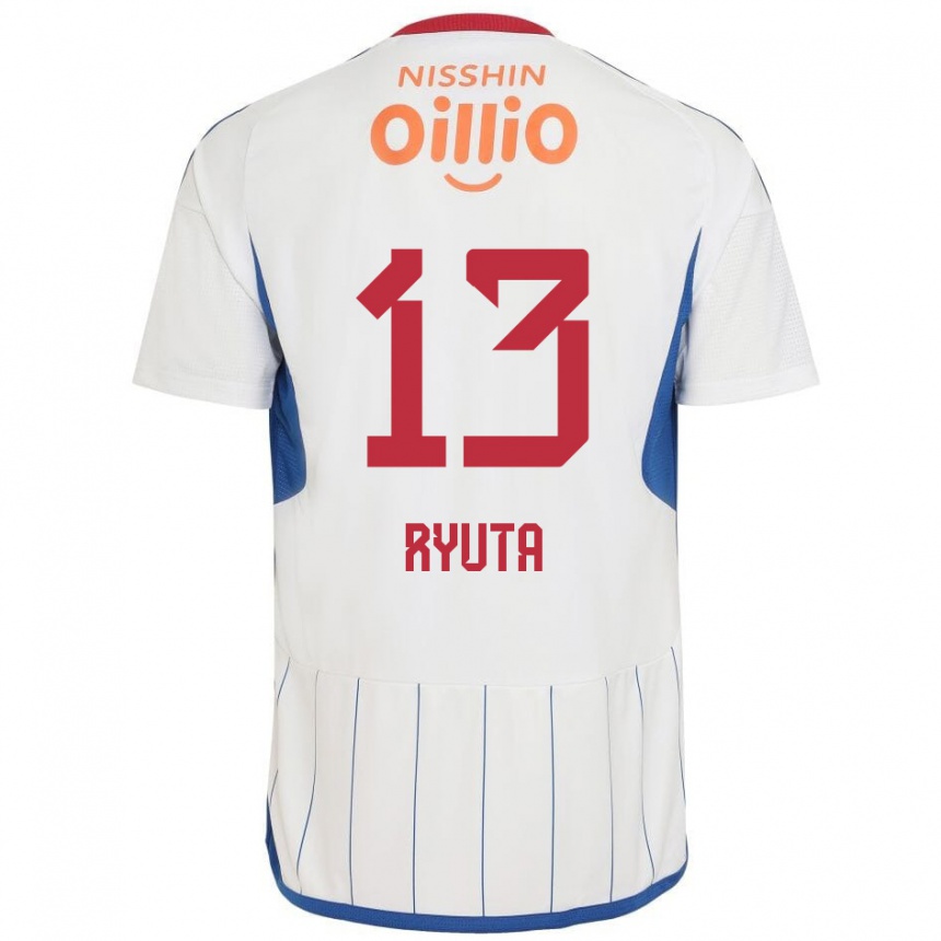 Niño Fútbol Camiseta Ryuta Koike #13 Blanco Azul Rojo 2ª Equipación 2024/25 México