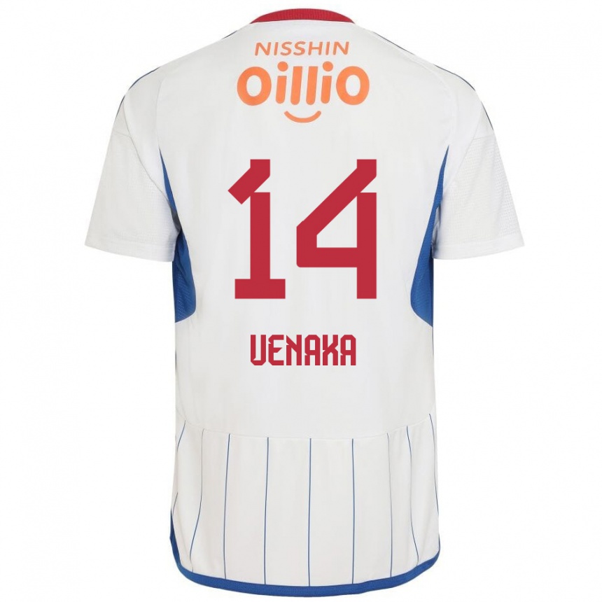 Niño Fútbol Camiseta Asahi Uenaka #14 Blanco Azul Rojo 2ª Equipación 2024/25 México