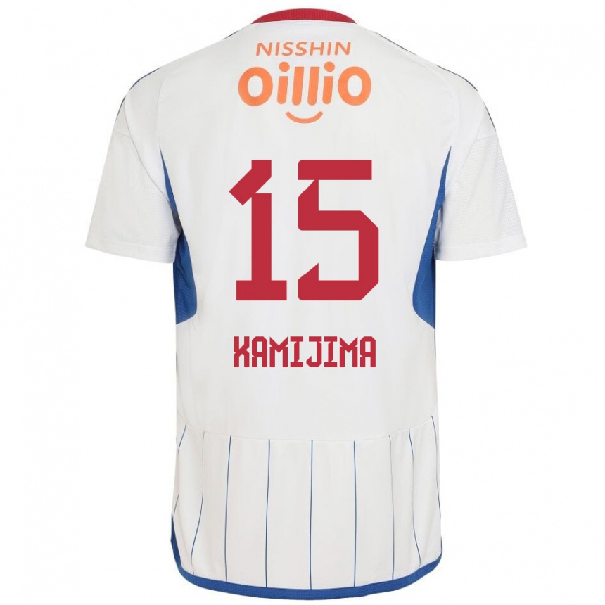 Niño Fútbol Camiseta Takumi Kamijima #15 Blanco Azul Rojo 2ª Equipación 2024/25 México