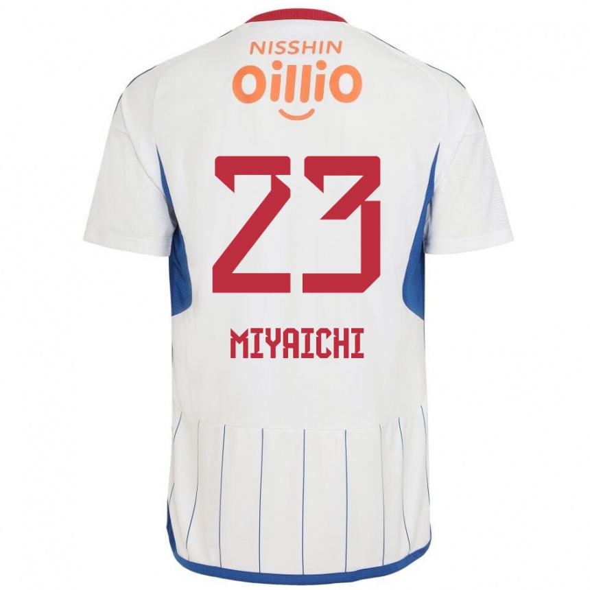 Niño Fútbol Camiseta Ryo Miyaichi #23 Blanco Azul Rojo 2ª Equipación 2024/25 México