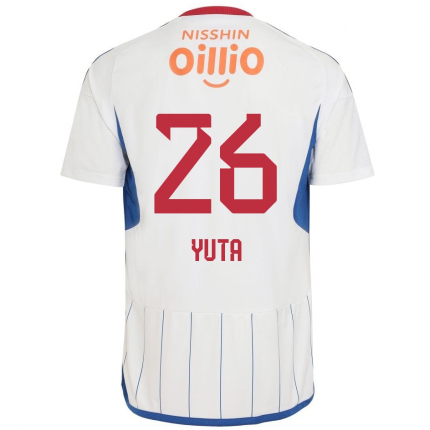 Niño Fútbol Camiseta Yuta Koike #26 Blanco Azul Rojo 2ª Equipación 2024/25 México