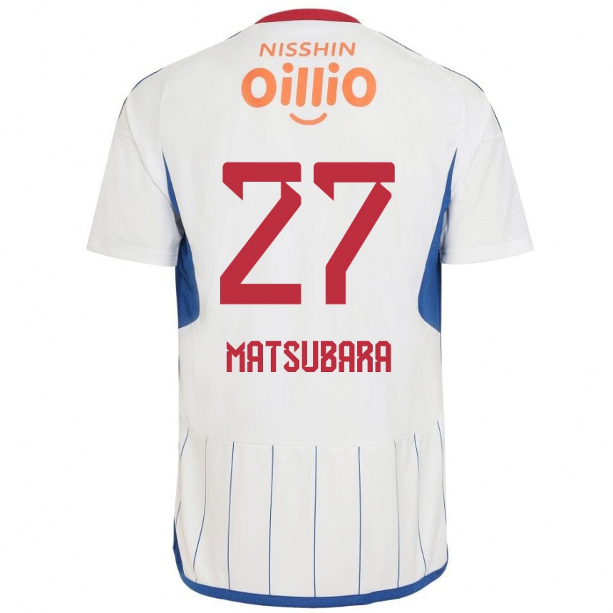 Niño Fútbol Camiseta Ken Matsubara #27 Blanco Azul Rojo 2ª Equipación 2024/25 México