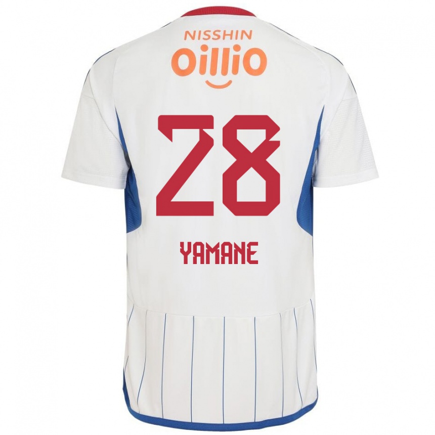 Niño Fútbol Camiseta Riku Yamane #28 Blanco Azul Rojo 2ª Equipación 2024/25 México