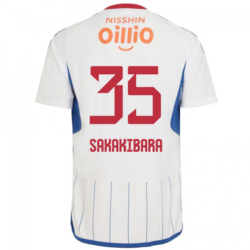 Niño Fútbol Camiseta Keigo Sakakibara #35 Blanco Azul Rojo 2ª Equipación 2024/25 México