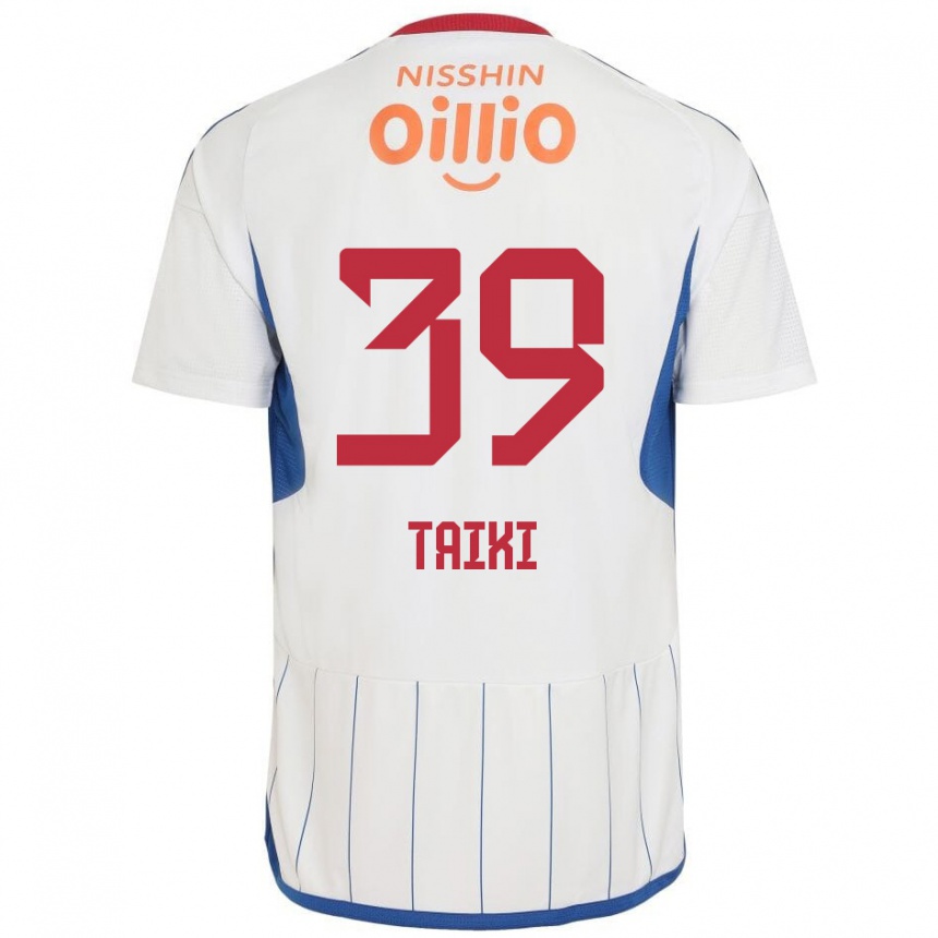 Niño Fútbol Camiseta Taiki Watanabe #39 Blanco Azul Rojo 2ª Equipación 2024/25 México