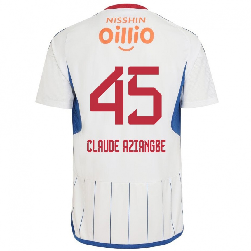 Niño Fútbol Camiseta Jean Claude Aziangbe #45 Blanco Azul Rojo 2ª Equipación 2024/25 México