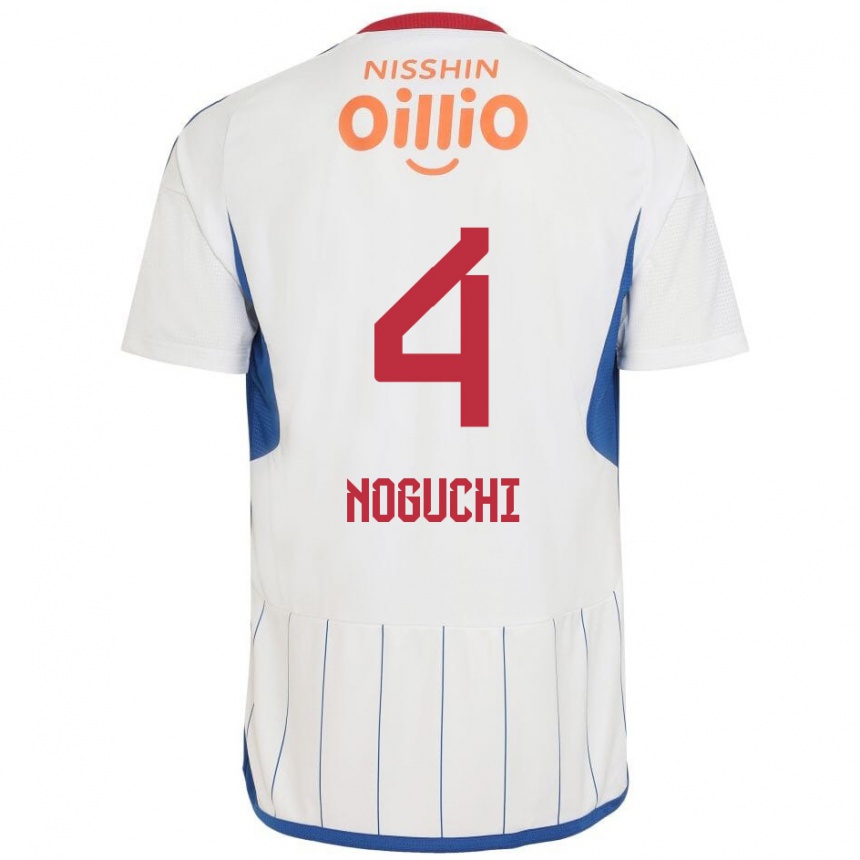 Niño Fútbol Camiseta Reno Noguchi #4 Blanco Azul Rojo 2ª Equipación 2024/25 México