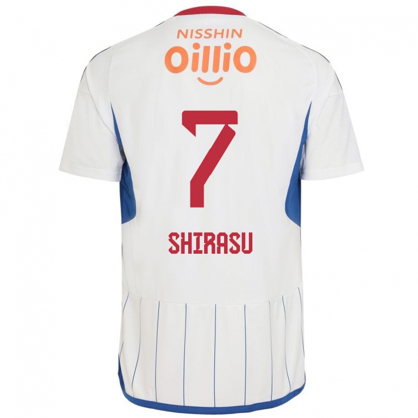 Niño Fútbol Camiseta Kento Shirasu #7 Blanco Azul Rojo 2ª Equipación 2024/25 México