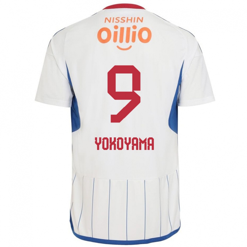 Niño Fútbol Camiseta Shunsuke Yokoyama #9 Blanco Azul Rojo 2ª Equipación 2024/25 México