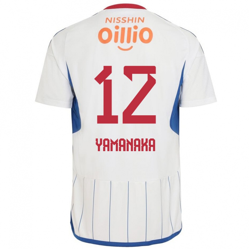 Niño Fútbol Camiseta Yuki Yamanaka #12 Blanco Azul Rojo 2ª Equipación 2024/25 México