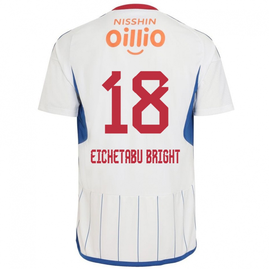 Niño Fútbol Camiseta Kai Eichetabu Bright #18 Blanco Azul Rojo 2ª Equipación 2024/25 México