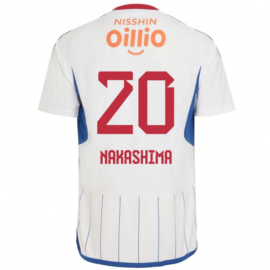 Niño Fútbol Camiseta Rikuto Nakashima #20 Blanco Azul Rojo 2ª Equipación 2024/25 México