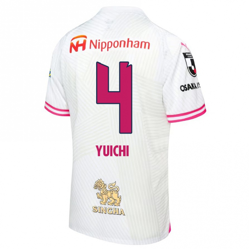 Niño Fútbol Camiseta Yuichi Hirano #4 Blanco Rosa 2ª Equipación 2024/25 México