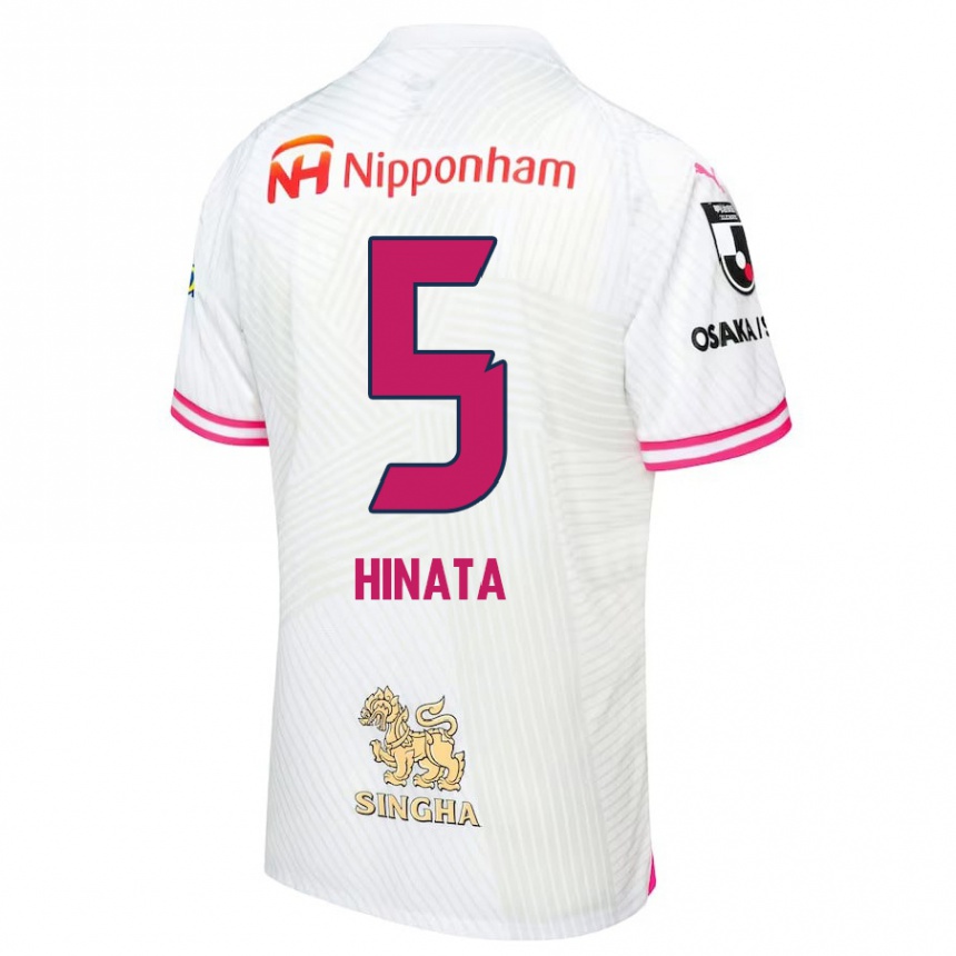 Niño Fútbol Camiseta Hinata Kida #5 Blanco Rosa 2ª Equipación 2024/25 México