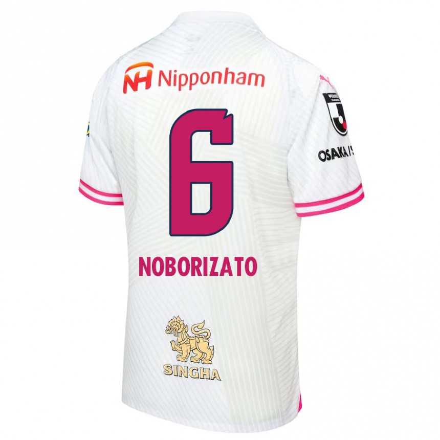 Niño Fútbol Camiseta Kyohei Noborizato #6 Blanco Rosa 2ª Equipación 2024/25 México