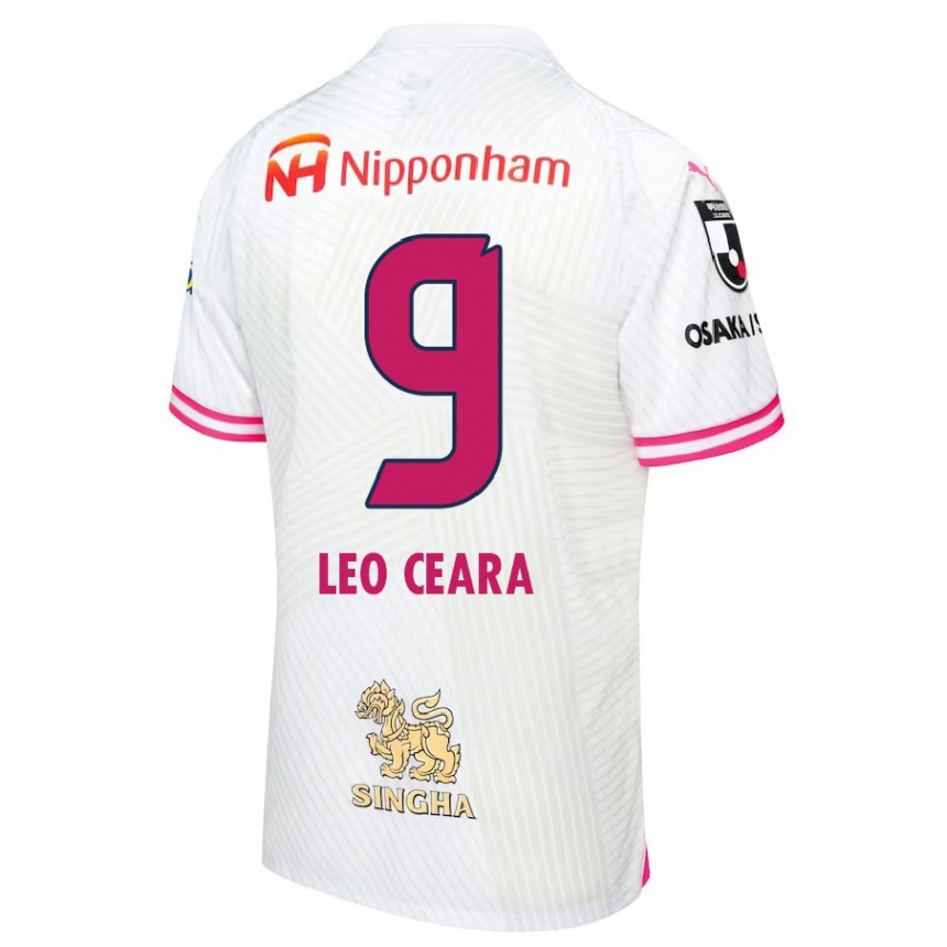 Niño Fútbol Camiseta Léo Ceará #9 Blanco Rosa 2ª Equipación 2024/25 México