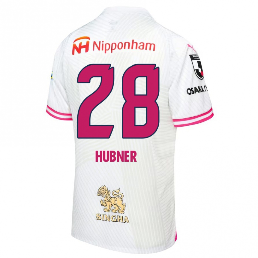 Niño Fútbol Camiseta Justin Hubner #28 Blanco Rosa 2ª Equipación 2024/25 México