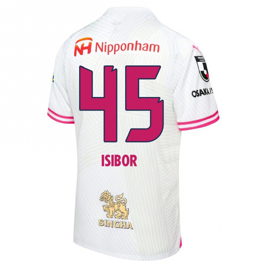 Niño Fútbol Camiseta Ken Isibor #45 Blanco Rosa 2ª Equipación 2024/25 México