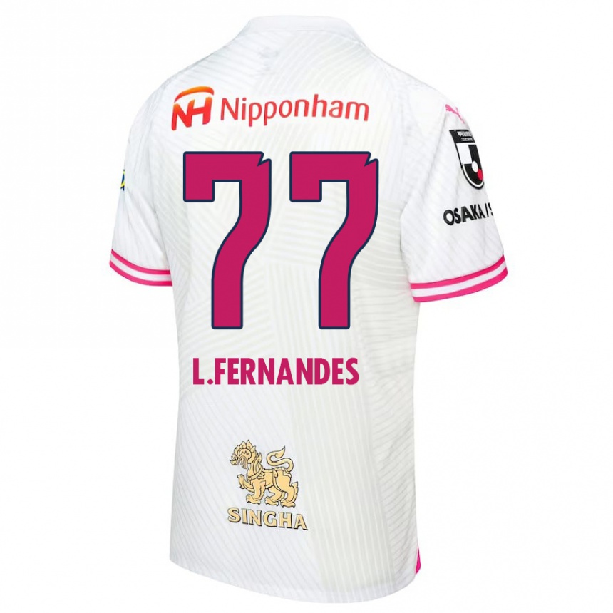 Niño Fútbol Camiseta Lucas Fernandes #77 Blanco Rosa 2ª Equipación 2024/25 México