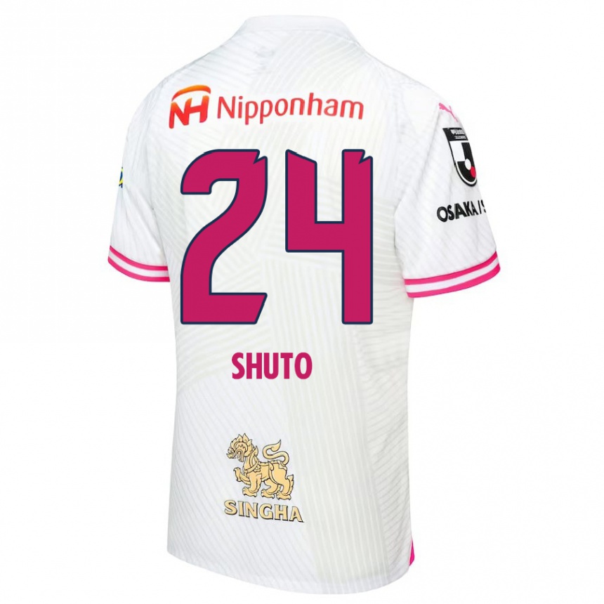 Niño Fútbol Camiseta Nozomi Shuto #24 Blanco Rosa 2ª Equipación 2024/25 México