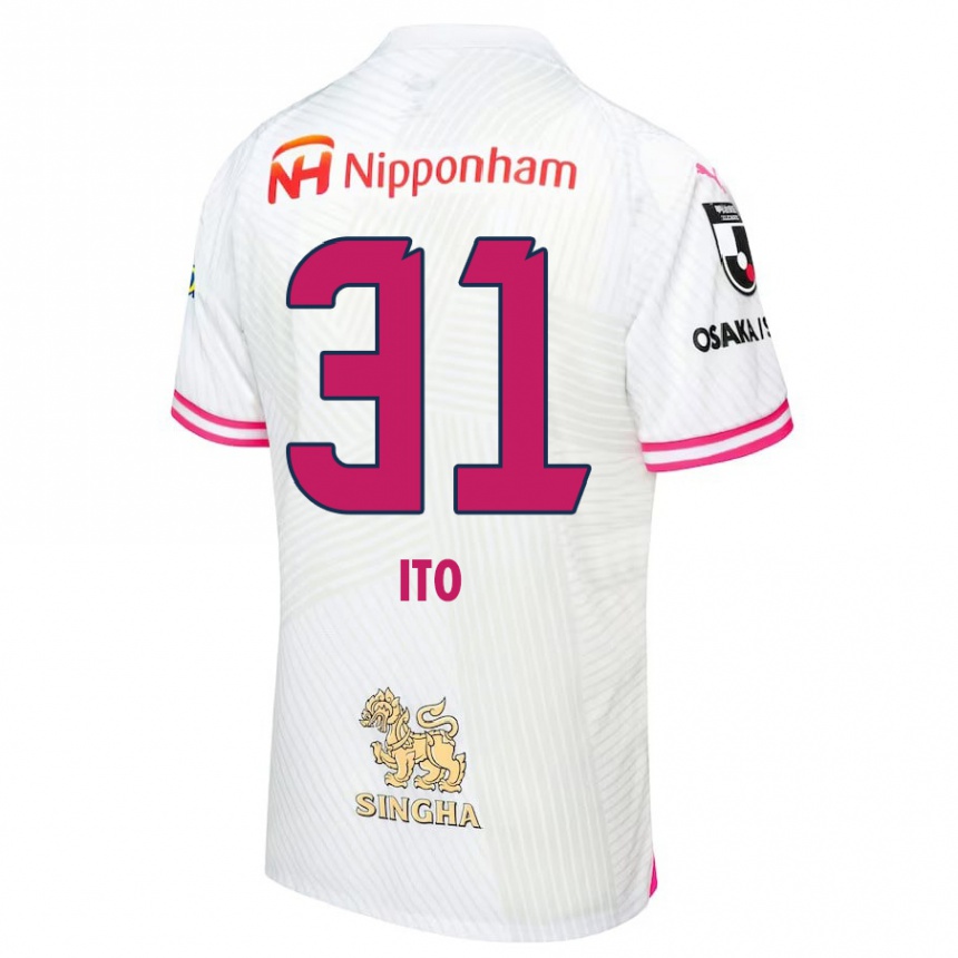 Niño Fútbol Camiseta Nagomu Ito #31 Blanco Rosa 2ª Equipación 2024/25 México