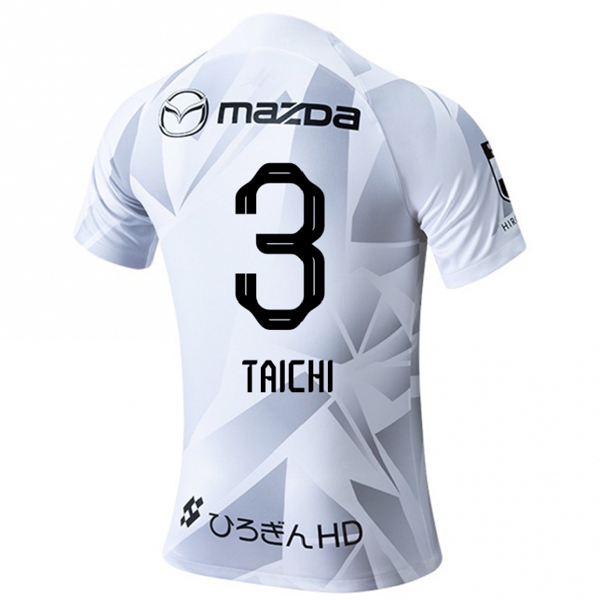 Niño Fútbol Camiseta Taichi Yamasaki #3 Blanco Gris Negro 2ª Equipación 2024/25 México