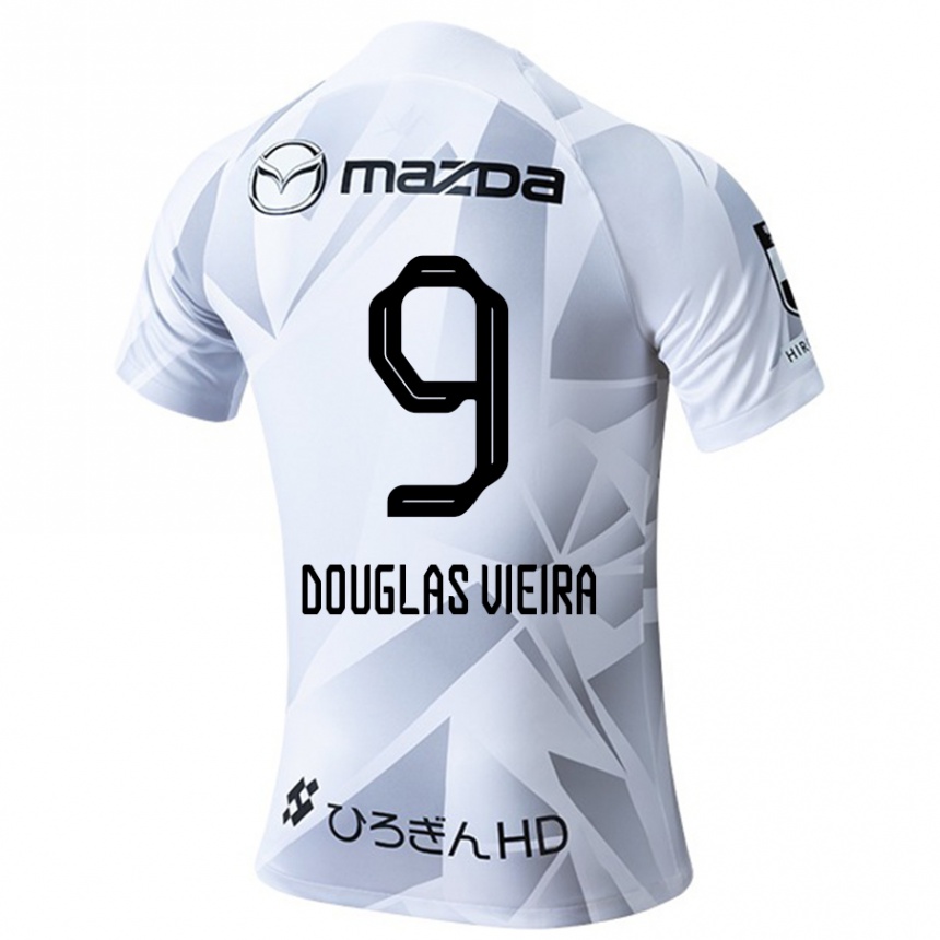 Niño Fútbol Camiseta Douglas Vieira #9 Blanco Gris Negro 2ª Equipación 2024/25 México