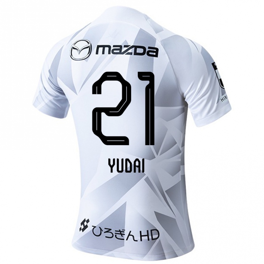 Niño Fútbol Camiseta Yudai Tanaka #21 Blanco Gris Negro 2ª Equipación 2024/25 México