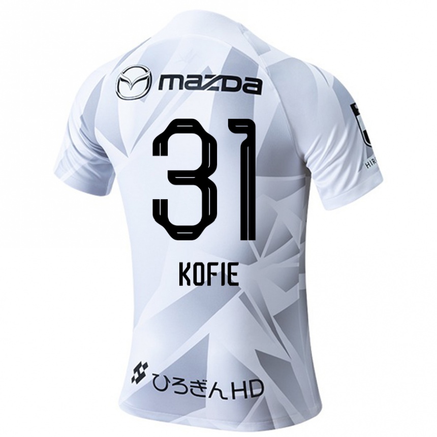 Niño Fútbol Camiseta Shota Kofie #31 Blanco Gris Negro 2ª Equipación 2024/25 México