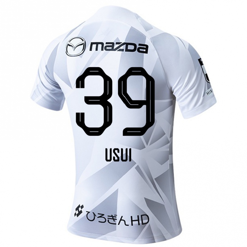 Niño Fútbol Camiseta Haruto Usui #39 Blanco Gris Negro 2ª Equipación 2024/25 México