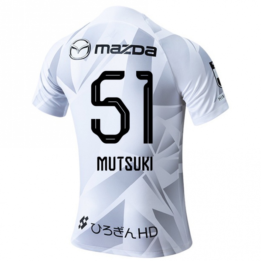 Niño Fútbol Camiseta Mutsuki Kato #51 Blanco Gris Negro 2ª Equipación 2024/25 México