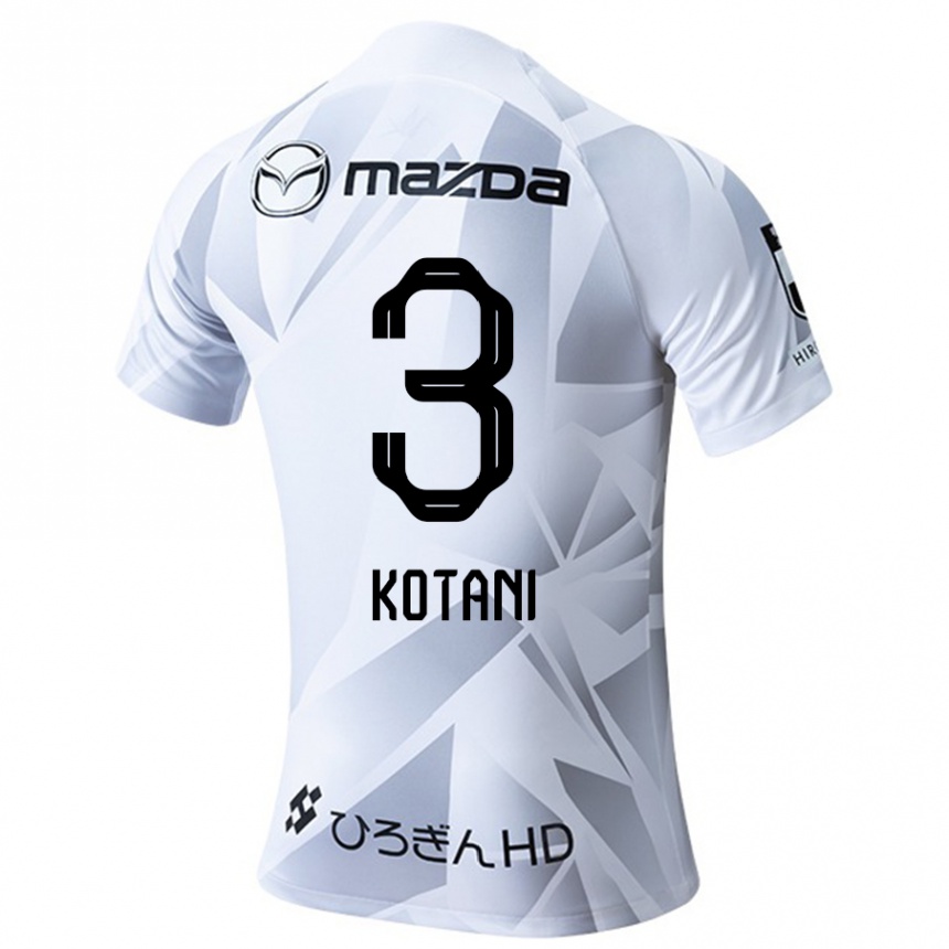 Niño Fútbol Camiseta Fuga Kotani #3 Blanco Gris Negro 2ª Equipación 2024/25 México