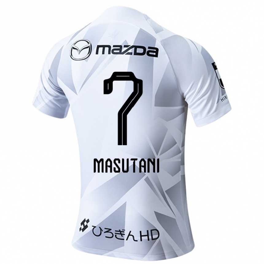 Niño Fútbol Camiseta Ayuki Masutani #7 Blanco Gris Negro 2ª Equipación 2024/25 México