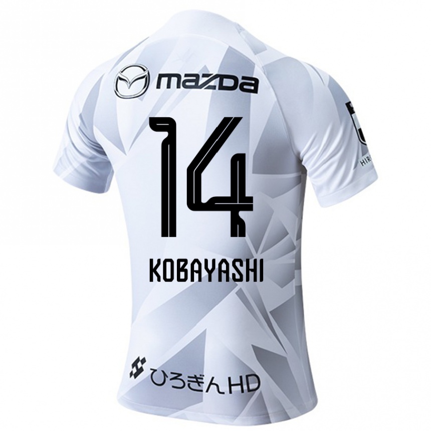 Niño Fútbol Camiseta Shimon Kobayashi #14 Blanco Gris Negro 2ª Equipación 2024/25 México