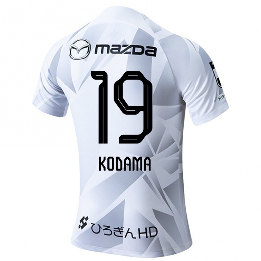 Niño Fútbol Camiseta Tsukasa Kodama #19 Blanco Gris Negro 2ª Equipación 2024/25 México