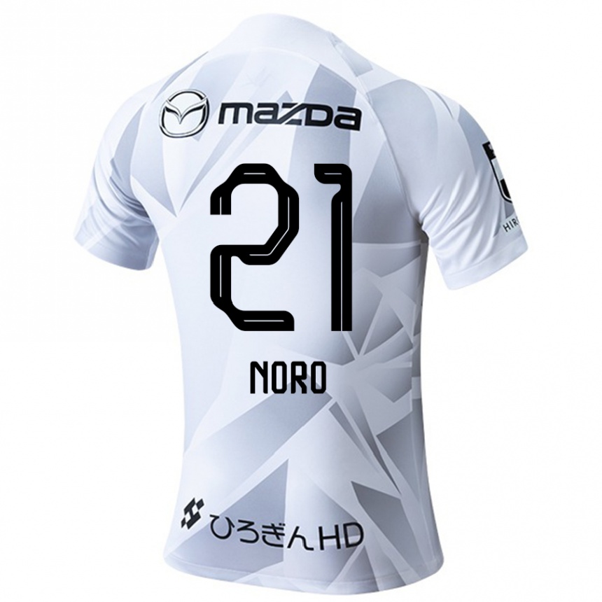 Niño Fútbol Camiseta Kaito Noro #21 Blanco Gris Negro 2ª Equipación 2024/25 México