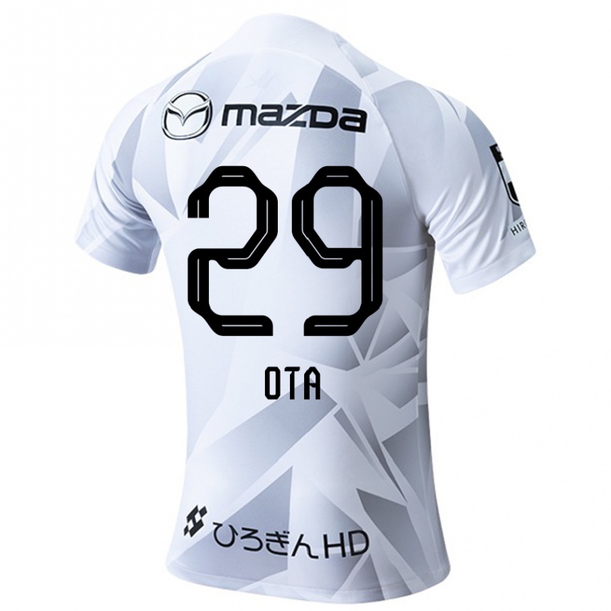 Niño Fútbol Camiseta Hiroto Ota #29 Blanco Gris Negro 2ª Equipación 2024/25 México