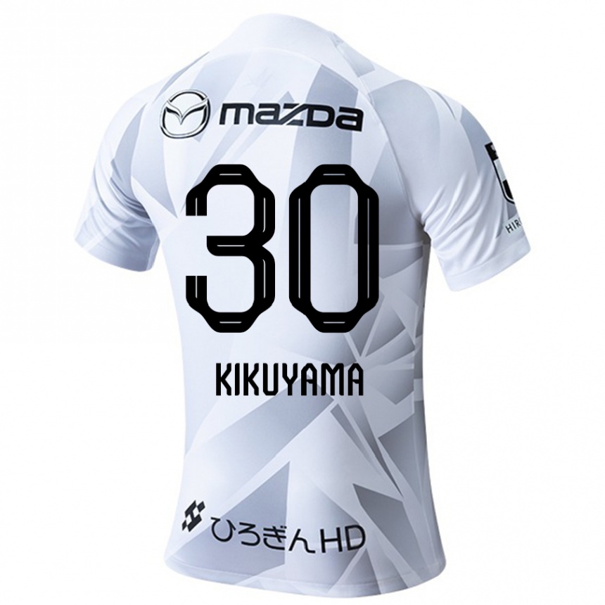 Niño Fútbol Camiseta Rio Kikuyama #30 Blanco Gris Negro 2ª Equipación 2024/25 México