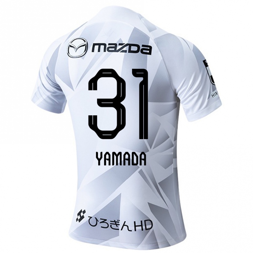 Niño Fútbol Camiseta Manato Yamada #31 Blanco Gris Negro 2ª Equipación 2024/25 México