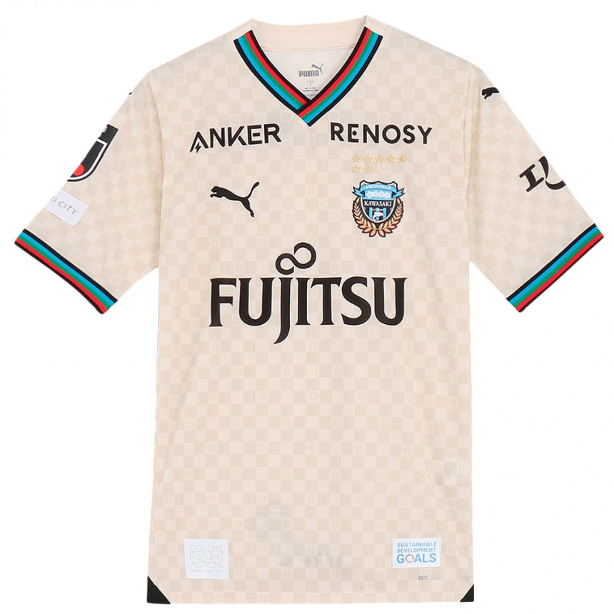 Niño Fútbol Camiseta Rensuke Fujii #20 Blanco Gris 2ª Equipación 2024/25 México