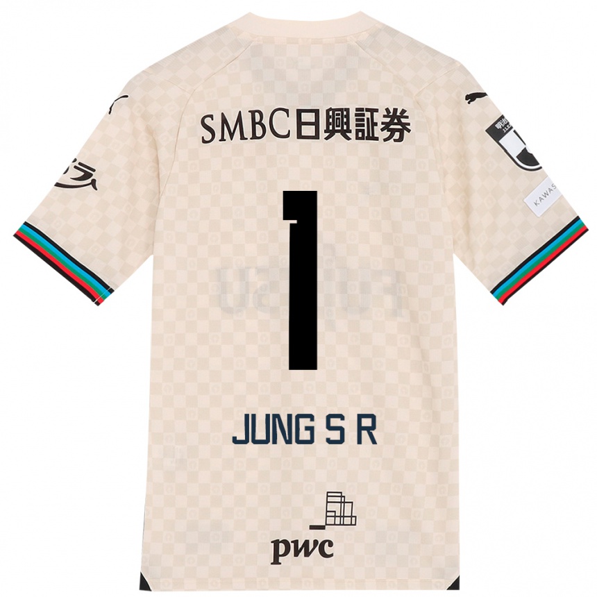 Niño Fútbol Camiseta Sung-Ryong Jung #1 Blanco Gris 2ª Equipación 2024/25 México