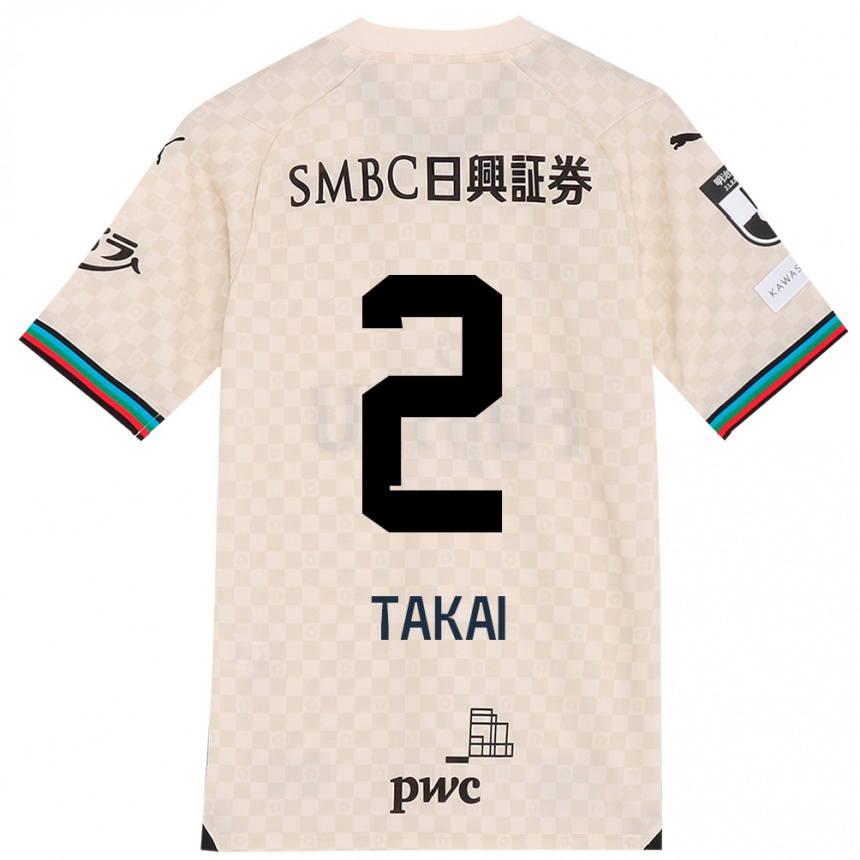 Niño Fútbol Camiseta Kota Takai #2 Blanco Gris 2ª Equipación 2024/25 México