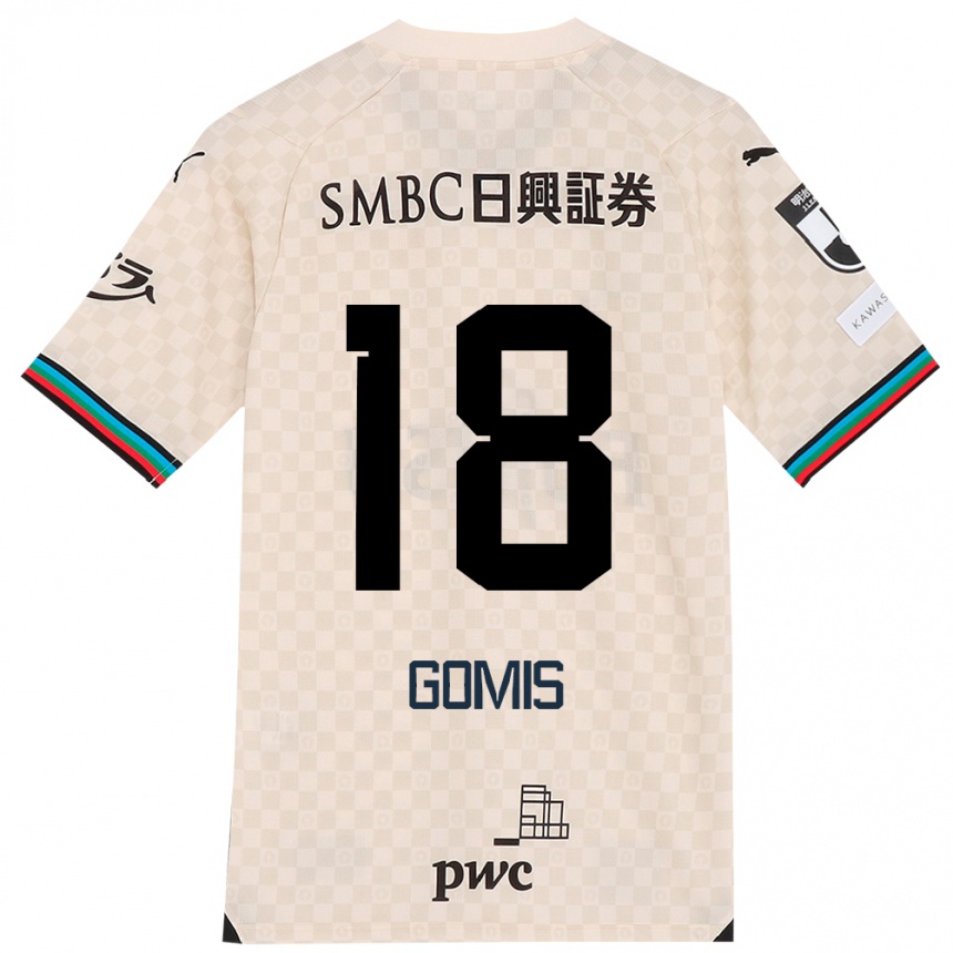 Niño Fútbol Camiseta Bafétimbi Gomis #18 Blanco Gris 2ª Equipación 2024/25 México