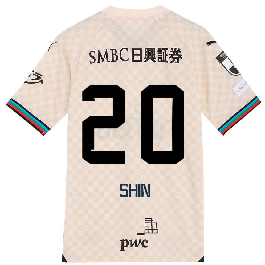 Niño Fútbol Camiseta Shin Yamada #20 Blanco Gris 2ª Equipación 2024/25 México